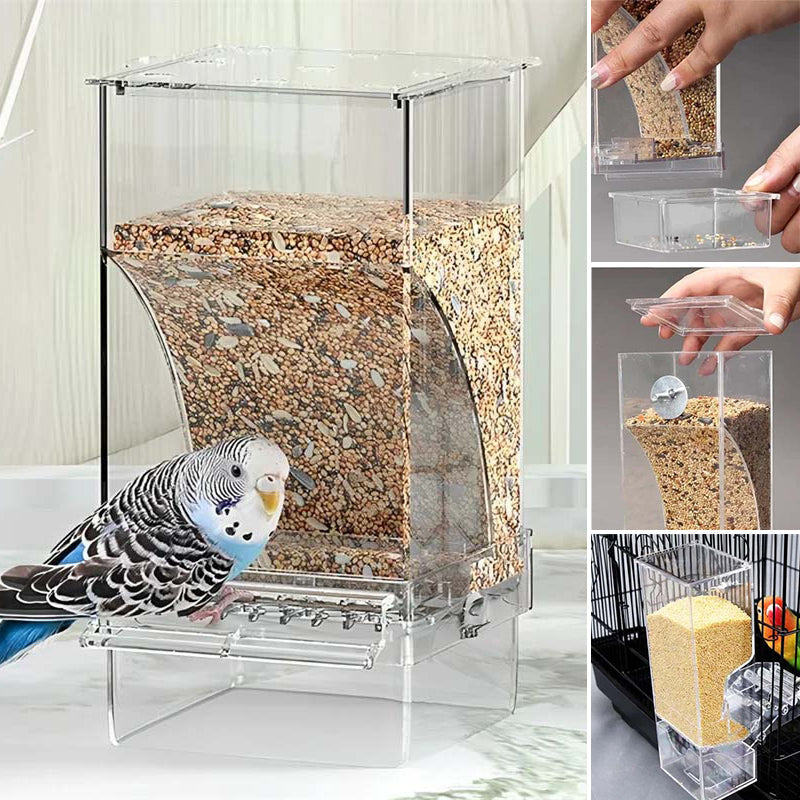 🔥Hot Sale 49% OFF 🐦Automatic No-Spill Transparent Bird Feeder