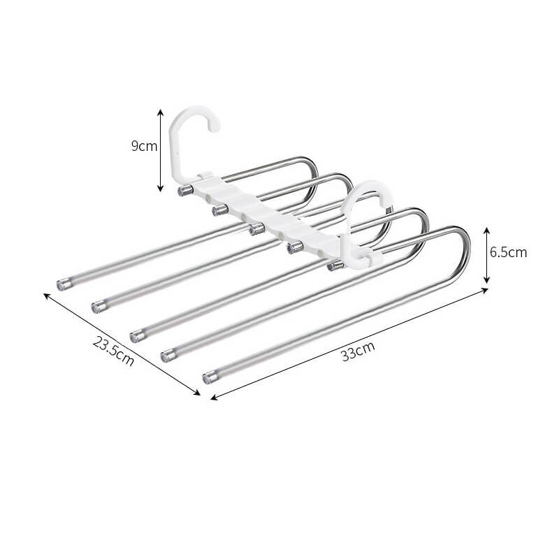 Multi layer zipper magic pants rack