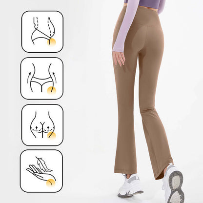 Skinny Quick-Drying High-Waist Bell-Bottomed Yoga Pants