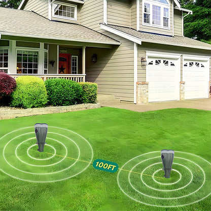 🎉This week's Special Sales - 50% OFF☘️Solar Powered Waterproof Screw Mole Repellent