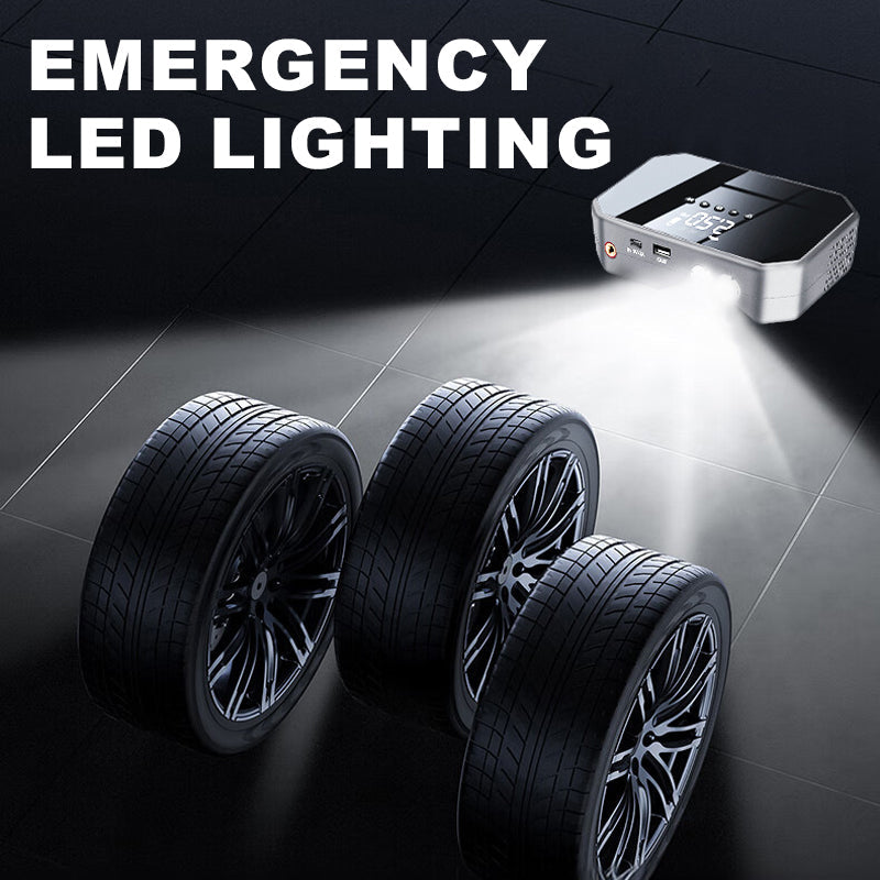 All-in-One Car Emergency Starting Power Supply & Inflatable Pump Set