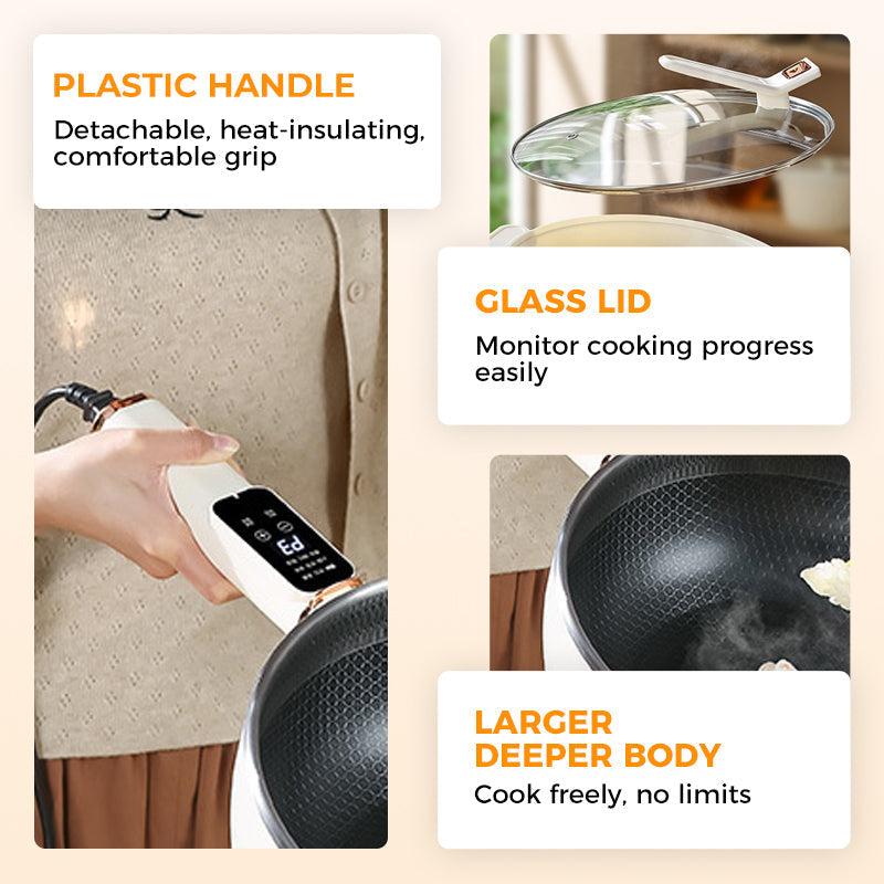 🍳Non-stick Electric Wok for Cooking