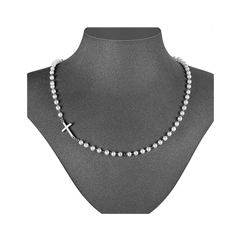 💥Women’s Elegant Cross Synthetic Pearl Necklace