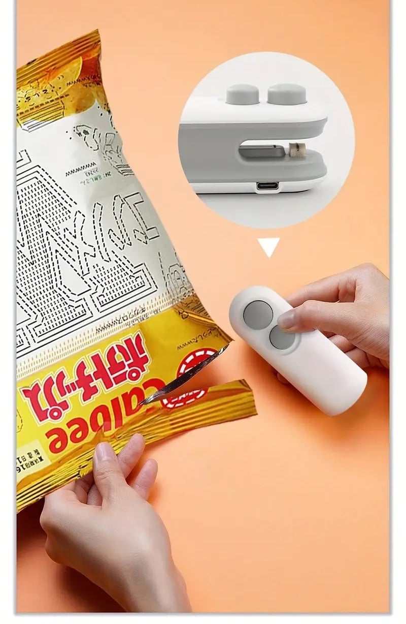 💥Mini Sealer Small Household Hand Pressure Sealer Portable Snack Plastic Bag Heat Sealing Machine