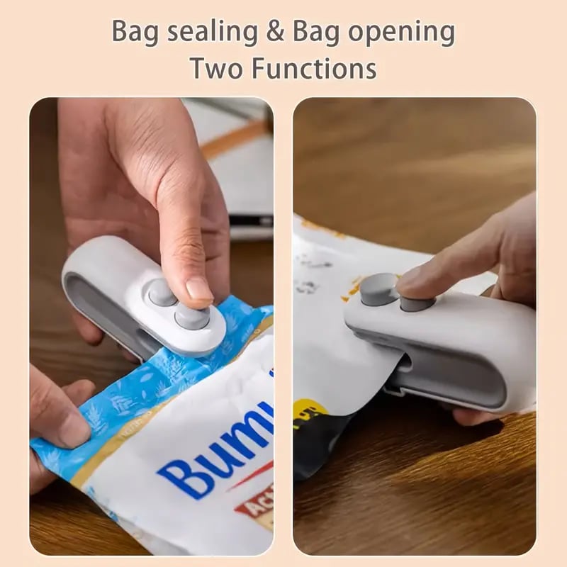 💥Mini Sealer Small Household Hand Pressure Sealer Portable Snack Plastic Bag Heat Sealing Machine