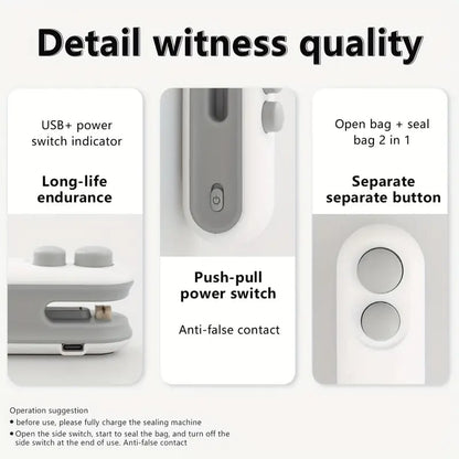 💥Mini Sealer Small Household Hand Pressure Sealer Portable Snack Plastic Bag Heat Sealing Machine