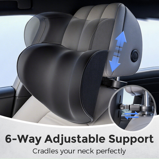 Adjustable U-Shaped Car Headrest Pillow