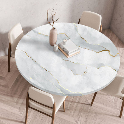 Elastic Edge Waterproof Round Tablecloth