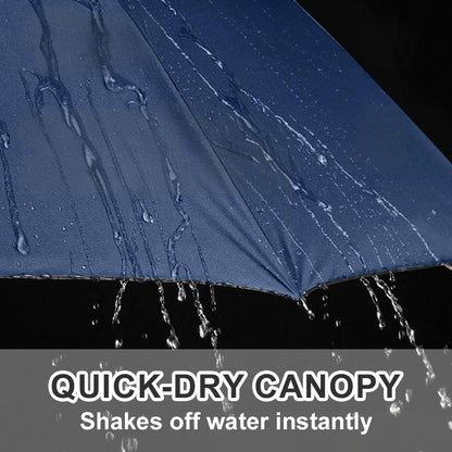 Large folding umbrella with 12 windproof ribs